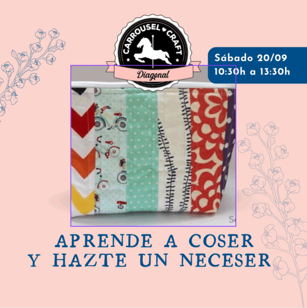 Aprende a usar la máquina de coser y hazte un neceser SEPTIEMBRE Diagonal