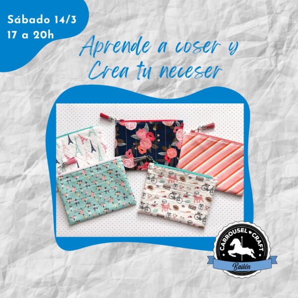 Aprende a usar la máquina de coser y hazte un neceser